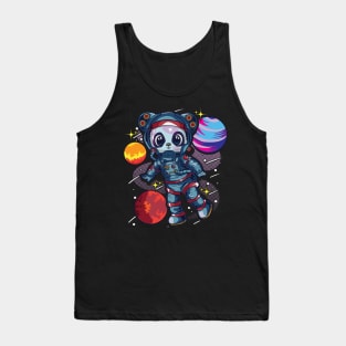 Astronaut Panda Bear In Space Tank Top